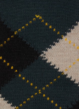 Detail View - Click To Enlarge - PANTHERELLA - Raction Argyle Wool Blend Standard Socks