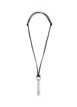 Main View - Click To Enlarge - LEMAIRE - Acme Whistle Leather Silver Plated Brass Necklace