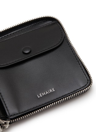 Detail View - Click To Enlarge - LEMAIRE - Patina Zip Compact Bi Fold Leather Purse