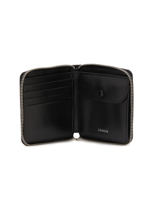 Figure View - Click To Enlarge - LEMAIRE - Patina Zip Compact Bi Fold Leather Purse