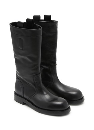 Detail View - Click To Enlarge - ANN DEMEULEMEESTER - Bente Mid Calf Leather Boots
