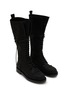 Detail View - Click To Enlarge - ANN DEMEULEMEESTER - Heini Pintuck Leather Combat Tall Boots