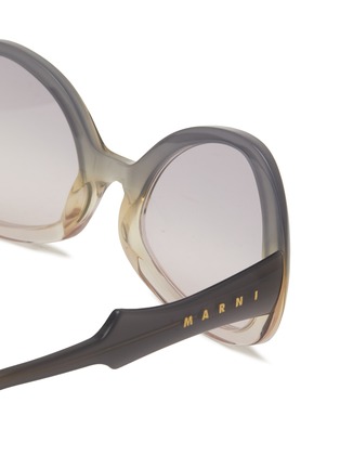 Detail View - Click To Enlarge - MARNI - Aun Ohia Acetate Angular Sunglasses