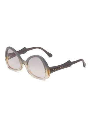 Main View - Click To Enlarge - MARNI - Aun Ohia Acetate Angular Sunglasses