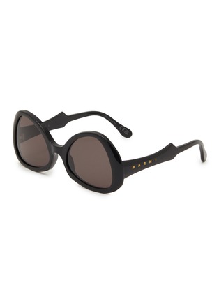 Main View - Click To Enlarge - MARNI - Aun Ohia Acetate Angular Sunglasses