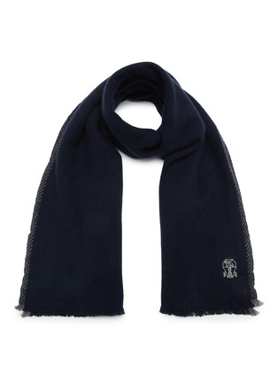 Main View - Click To Enlarge - BRUNELLO CUCINELLI - Logo Print Cashmere Scarf