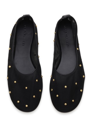 Detail View - Click To Enlarge - DEAR FRANCES - Studs Embellished Mesh Ballerina Flats