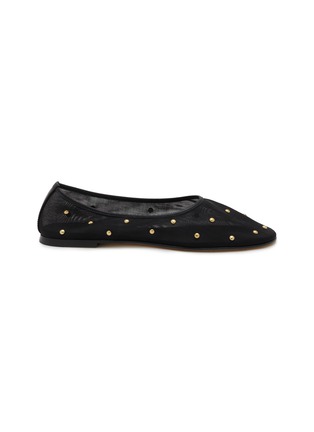 DEAR FRANCES | Studs Embellished Mesh Ballerina Flats