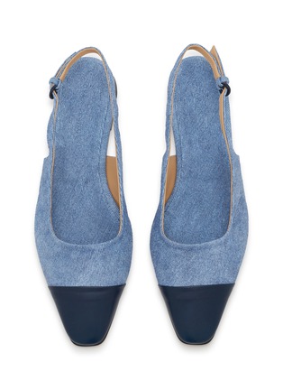 Detail View - Click To Enlarge - DEAR FRANCES - Tia Denim Leather Flats