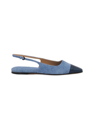 Main View - Click To Enlarge - DEAR FRANCES - Tia Denim Leather Flats