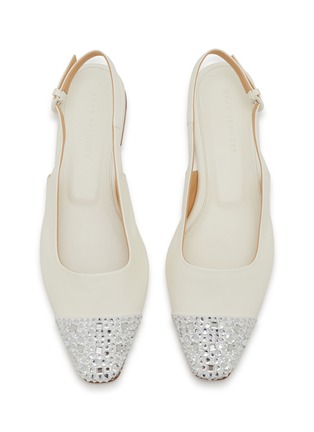 Detail View - Click To Enlarge - DEAR FRANCES - Tia Crystal Embellished Leather Flats