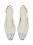 Detail View - Click To Enlarge - DEAR FRANCES - Tia Crystal Embellished Leather Flats