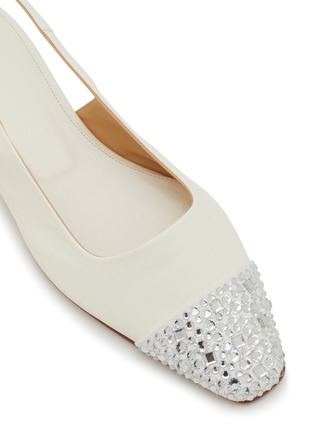 Detail View - Click To Enlarge - DEAR FRANCES - Tia Crystal Embellished Leather Flats