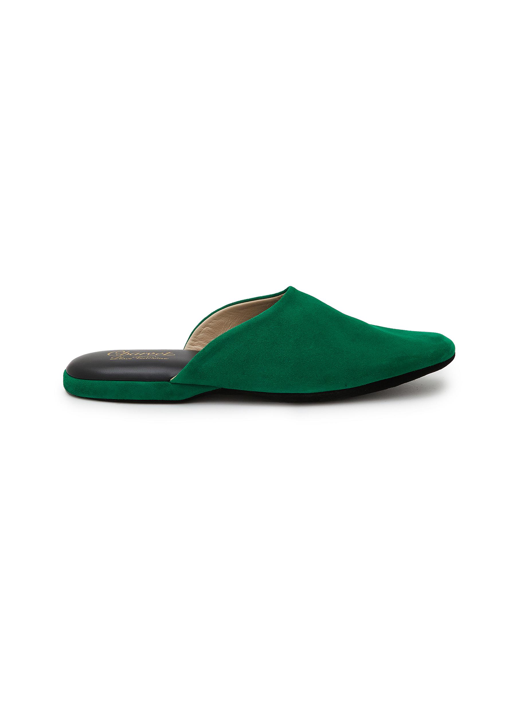 【Charvet】スエード slippers CHARVET PLACE VENDÔME | Suede Slippers | Women | Lane Crawford