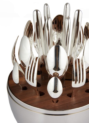 Detail View - Click To Enlarge - CHRISTOFLE - Mood 24-Piece Silver Plated Flatware Set with Chest