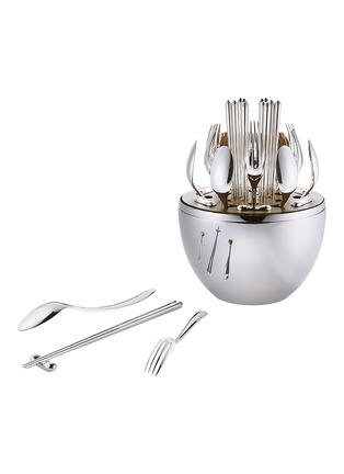 Detail View - Click To Enlarge - CHRISTOFLE - Mood Asia 24-Piece Silver Plated Flatware Set