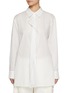 Main View - Click To Enlarge - Y'S - Drape Front Open Back Cotton Shirt