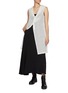 Figure View - Click To Enlarge - Y'S - Asymmetric Flare Tailored Wool Skirt