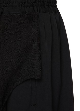  - Y'S - Mesh Panel Draped Wool Pants