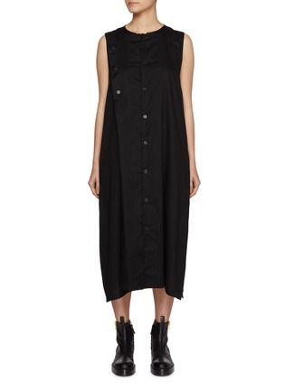 Main View - Click To Enlarge - Y'S - Sleeveless Asymmetric Cotton Twill Dress