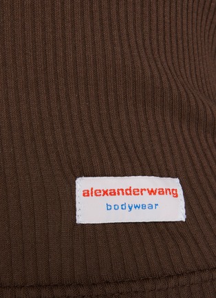  - ALEXANDERWANG - Ribbed Long Sleeve Crewneck Cotton T-Shirt