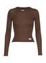 Main View - Click To Enlarge - ALEXANDERWANG - Ribbed Long Sleeve Crewneck Cotton T-Shirt