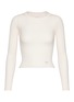 Main View - Click To Enlarge - ALEXANDERWANG - Ribbed Long Sleeve Crewneck Cotton T-Shirt