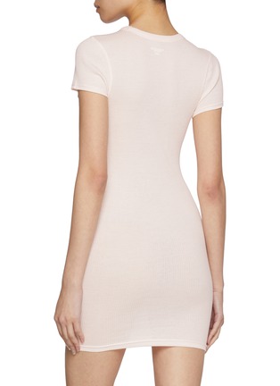 Front View - Click To Enlarge - ALEXANDERWANG - Short Sleeve Crewneck Cotton Dress