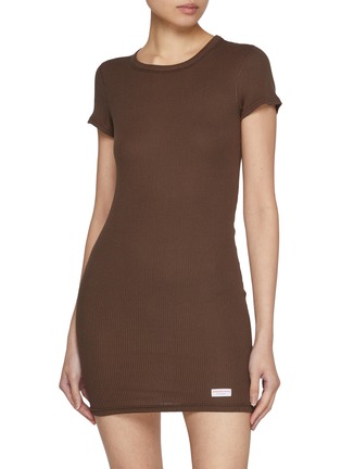 Figure View - Click To Enlarge - ALEXANDERWANG - Short Sleeve Crewneck Cotton Dress