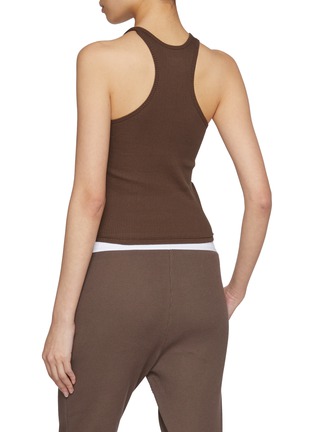 Front View - Click To Enlarge - ALEXANDERWANG - Classic Ribbed Racerback Cotton Tank Top