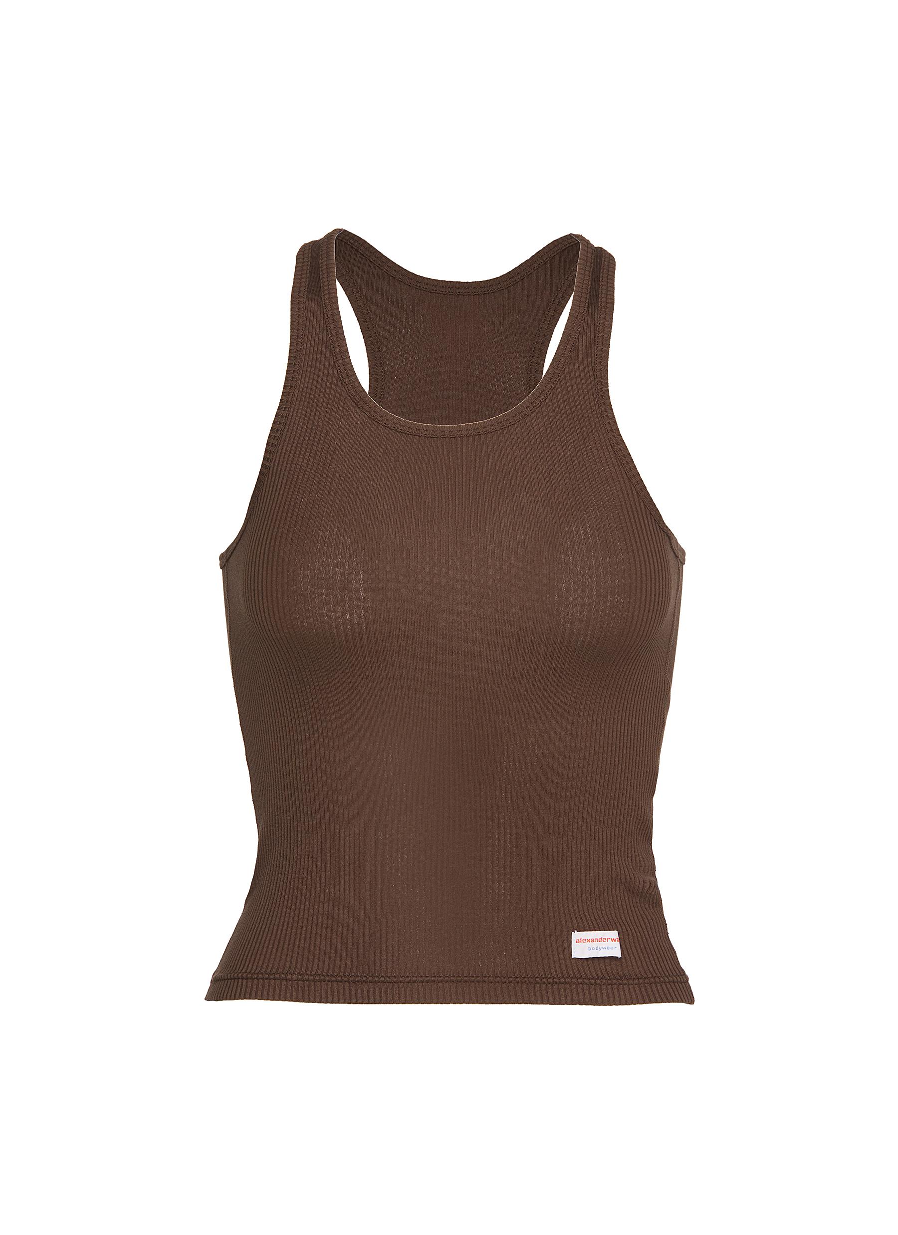 ALEXANDERWANG | Classic Ribbed Racerback Cotton Tank Top ALEXANDERWANG | Classic Ribbed Racerback Cotton Tank Top