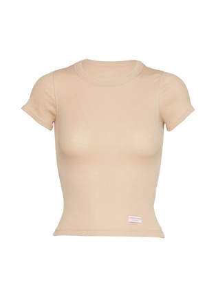 Main View - Click To Enlarge - ALEXANDERWANG - Ribbed Crewneck Cotton T-Shirt