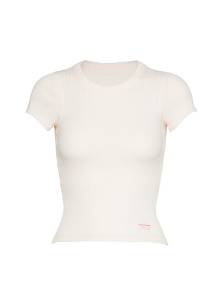 Main View - Click To Enlarge - ALEXANDERWANG - Ribbed Crewneck Cotton T-Shirt