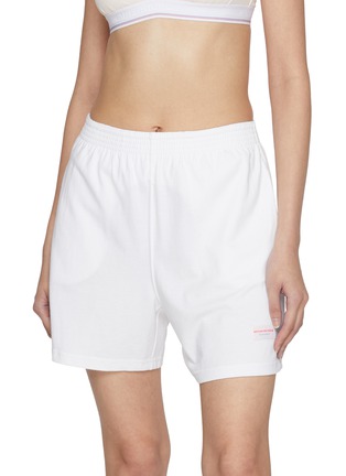 Figure View - Click To Enlarge - ALEXANDERWANG - Elastic Waist Cotton Shorts