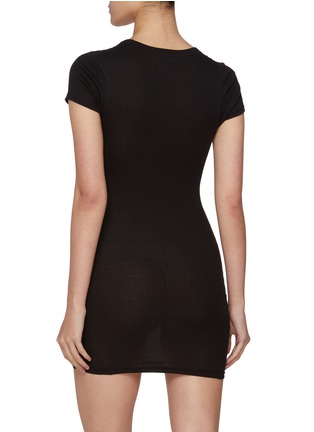 Back View - Click To Enlarge - ALEXANDERWANG - Crewneck Cotton Mini Dress