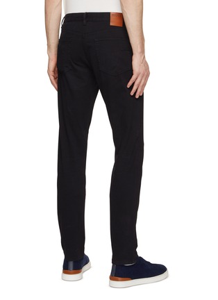 Back View - Click To Enlarge - ZEGNA - Slim Fit Gabardine Jeans