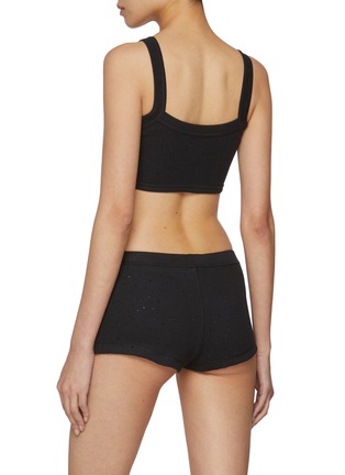 Back View - Click To Enlarge - ALEXANDERWANG - Bodywear Embellished Waffle Cami Top