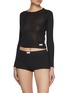 Figure View - Click To Enlarge - ALEXANDERWANG - Crystal Hotfix Crewneck Cotton T-Shirt