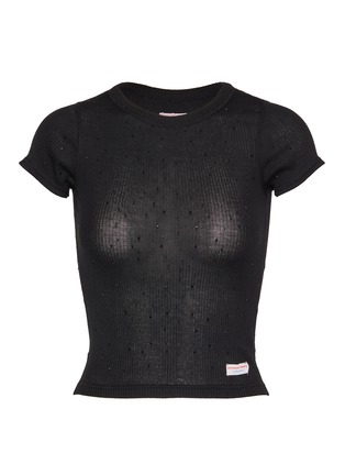 Main View - Click To Enlarge - ALEXANDERWANG - Bodywear Short Sleeve Embellished T-shirt