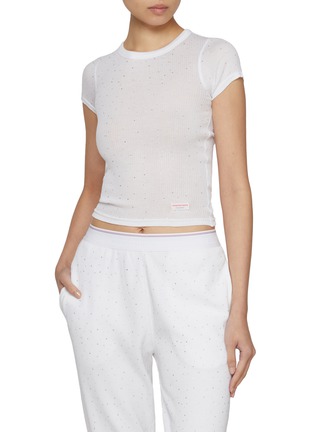 Figure View - Click To Enlarge - ALEXANDERWANG - Bodywear Short Sleeve Embellished T-shirt