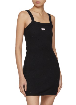 Figure View - Click To Enlarge - ALEXANDERWANG - Bodywear Embellished Waffle Cami Dress