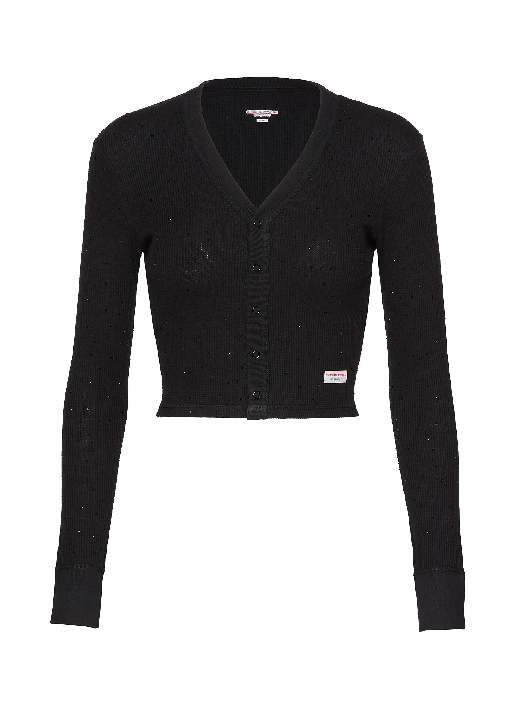 BIG WAFFLE CARDIGAN – SEAGREEN