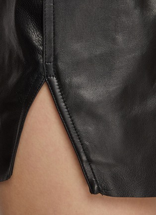  - RICK OWENS  - Creased Leather Leather Boxer Shorts