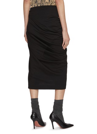 Back View - Click To Enlarge - DRIES VAN NOTEN - Heaven Embellished Cotton Midi Skirt