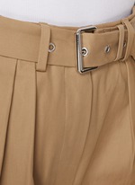 DRIES VAN NOTEN | Belted Pleated Wide Leg Cotton Trousers | Women