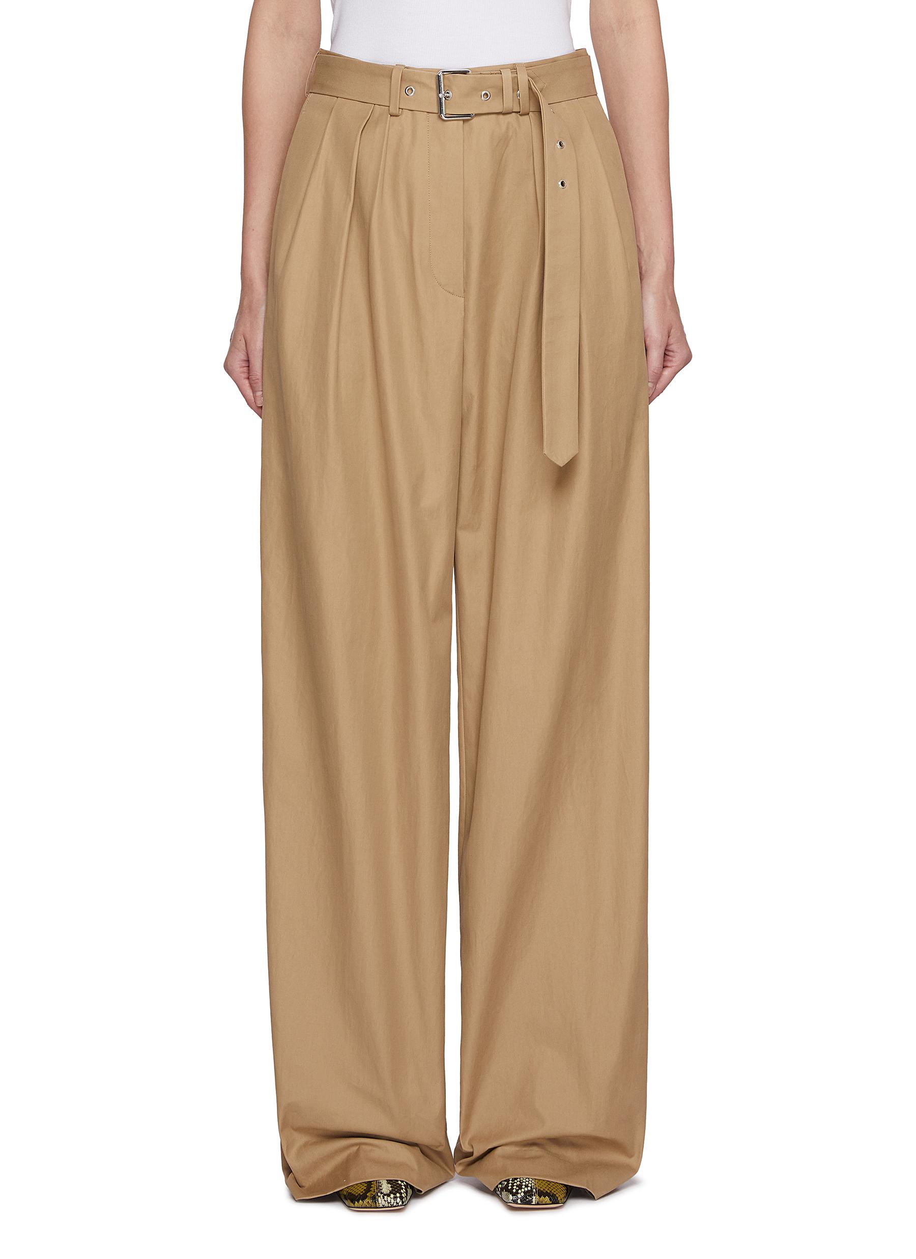 パンツ DRIES VAN NOTEN WIDE TAUPE COTTON TROUSERS Dries Van Noten Wide taupe cotton trousers – Lord & Taylor