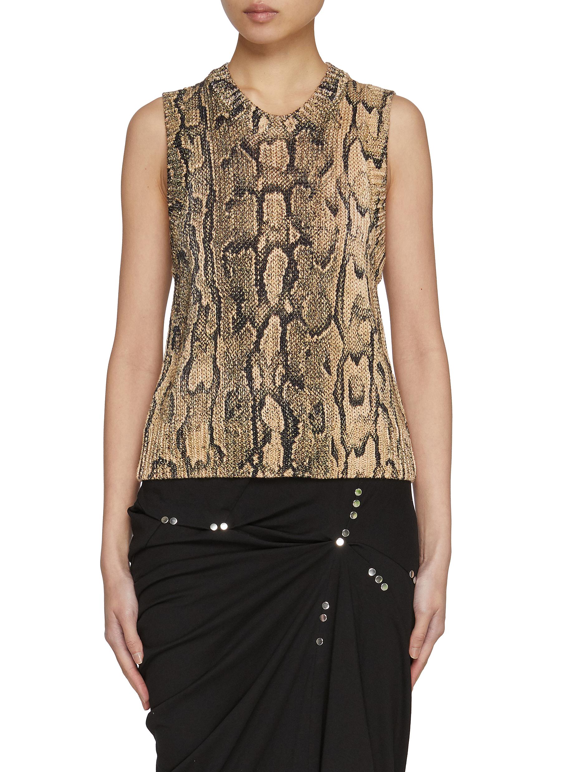 DRIES VAN NOTEN | Tamba Snake Print Knit Top | Women | Lane