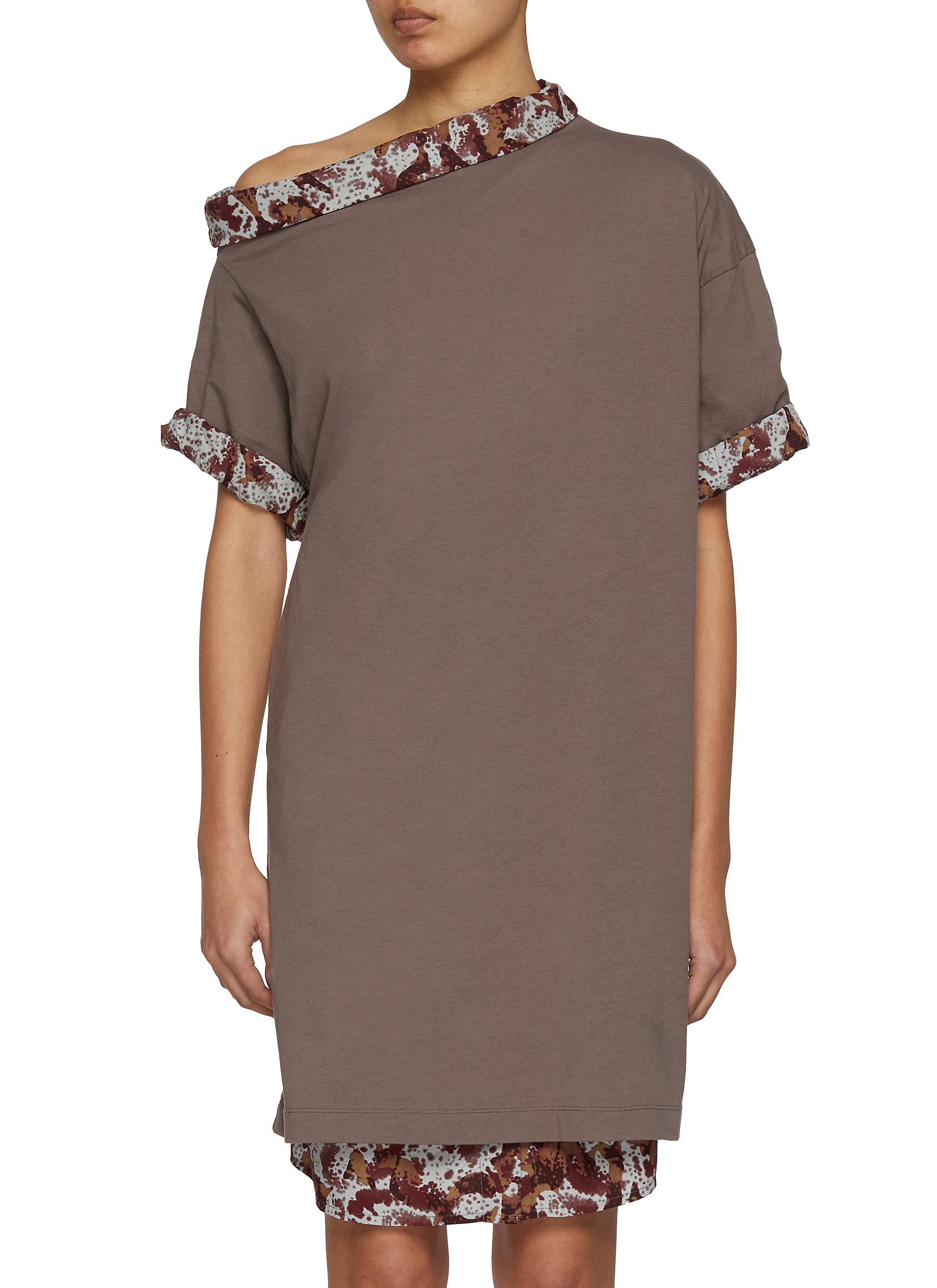dries van noten cotton dress Belted striped cotton midi dress - beige