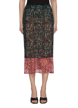 Main View - Click To Enlarge - DRIES VAN NOTEN - Homoa Two-Toned Layered Long Skirt