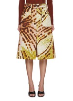 DRIES VAN NOTEN | Sheraz Giant Orchid Print Cotton Skirt